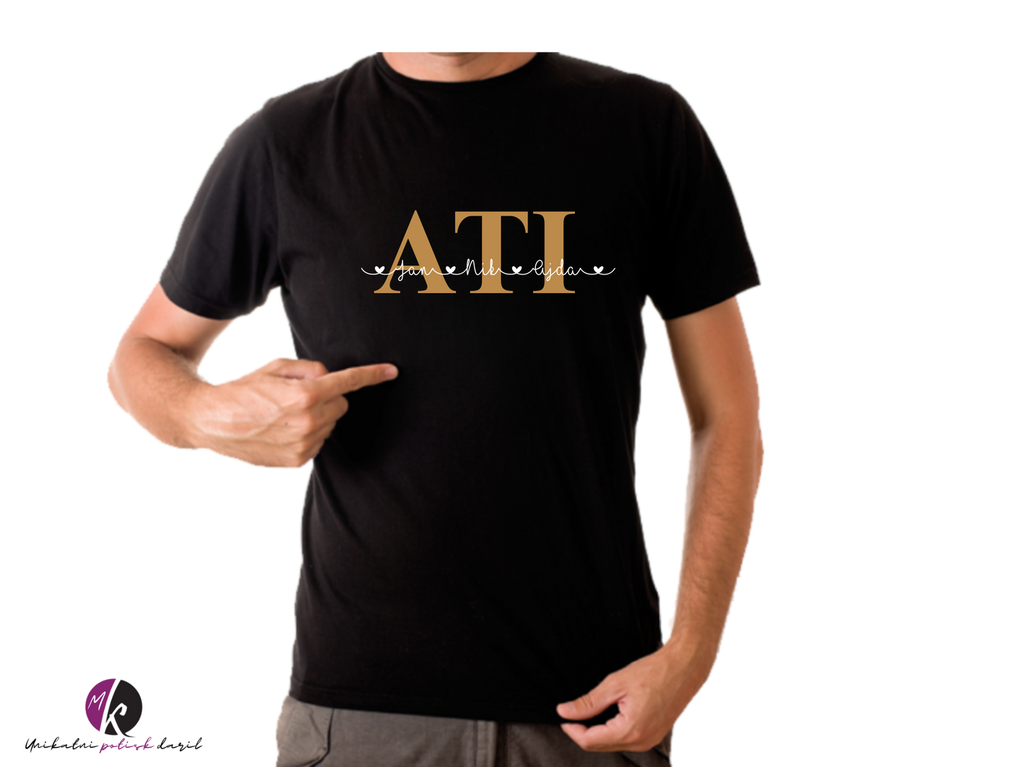 Majica ATI- imena otrok ali napis po izbiri