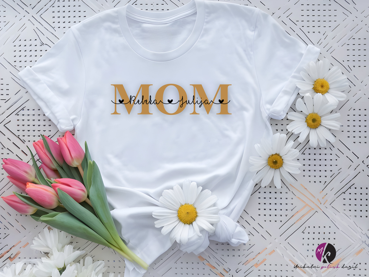 Majica - MOM z imeni otrok