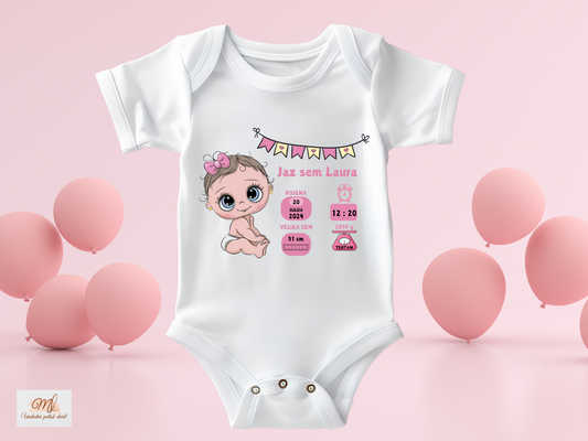 Otroški Bodi za rojstvo (ime po izbiri)